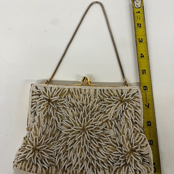 Beautiful Vintage Beaded Purse Hand Made In France 1960's - Picture 9 of 9